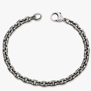 James Avery Forged Cable Link Silver Chain Bracelet